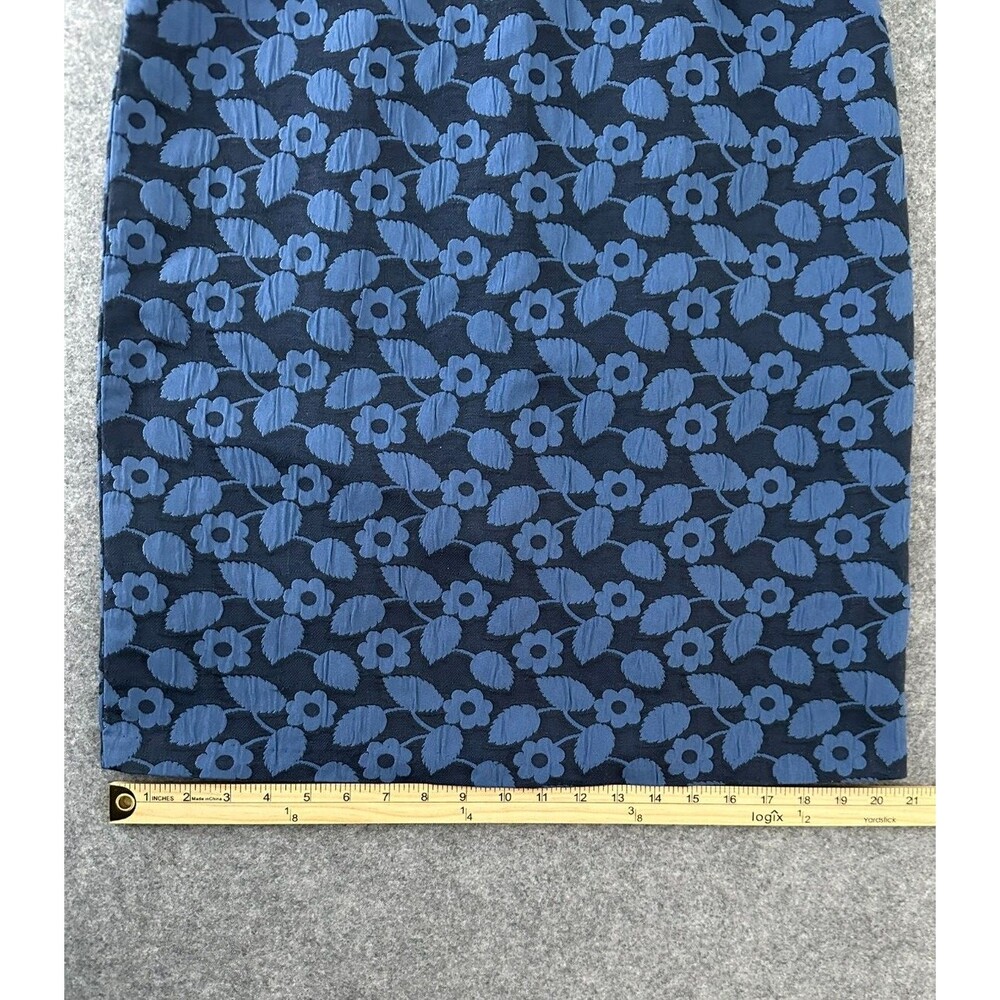 BB Dakota Blue Floral Jacquard Sheath Dress Size 12 Whimsigoth 90s Mod Y2K Retro - Picture 7 of 13